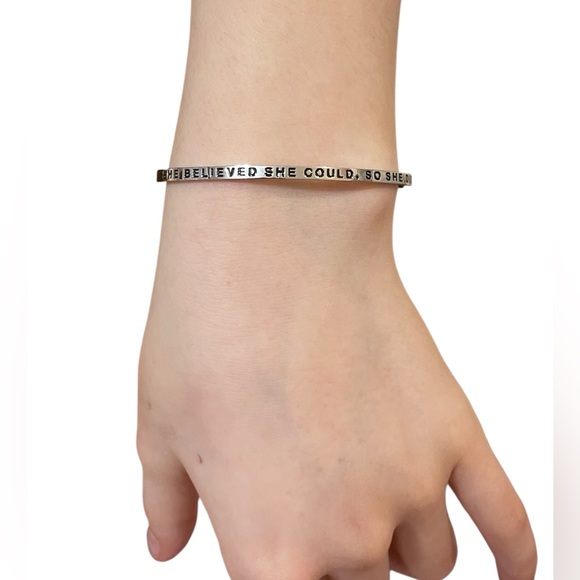 MantraBand She Believed She Could So She Did Bracelet Stainless Steel - Picture 4 of 6